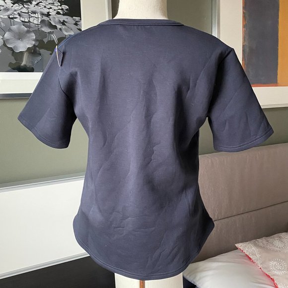 x Anthropologie Chalmers Simple Blue Shirt Blouse with Thick Material SMALL - Picture 3 of 8